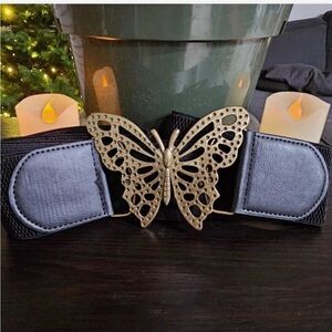 Butterfly Buckle Black Belt